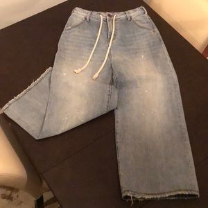 One Teaspoon Wide Leg Loose Jeans Size 24